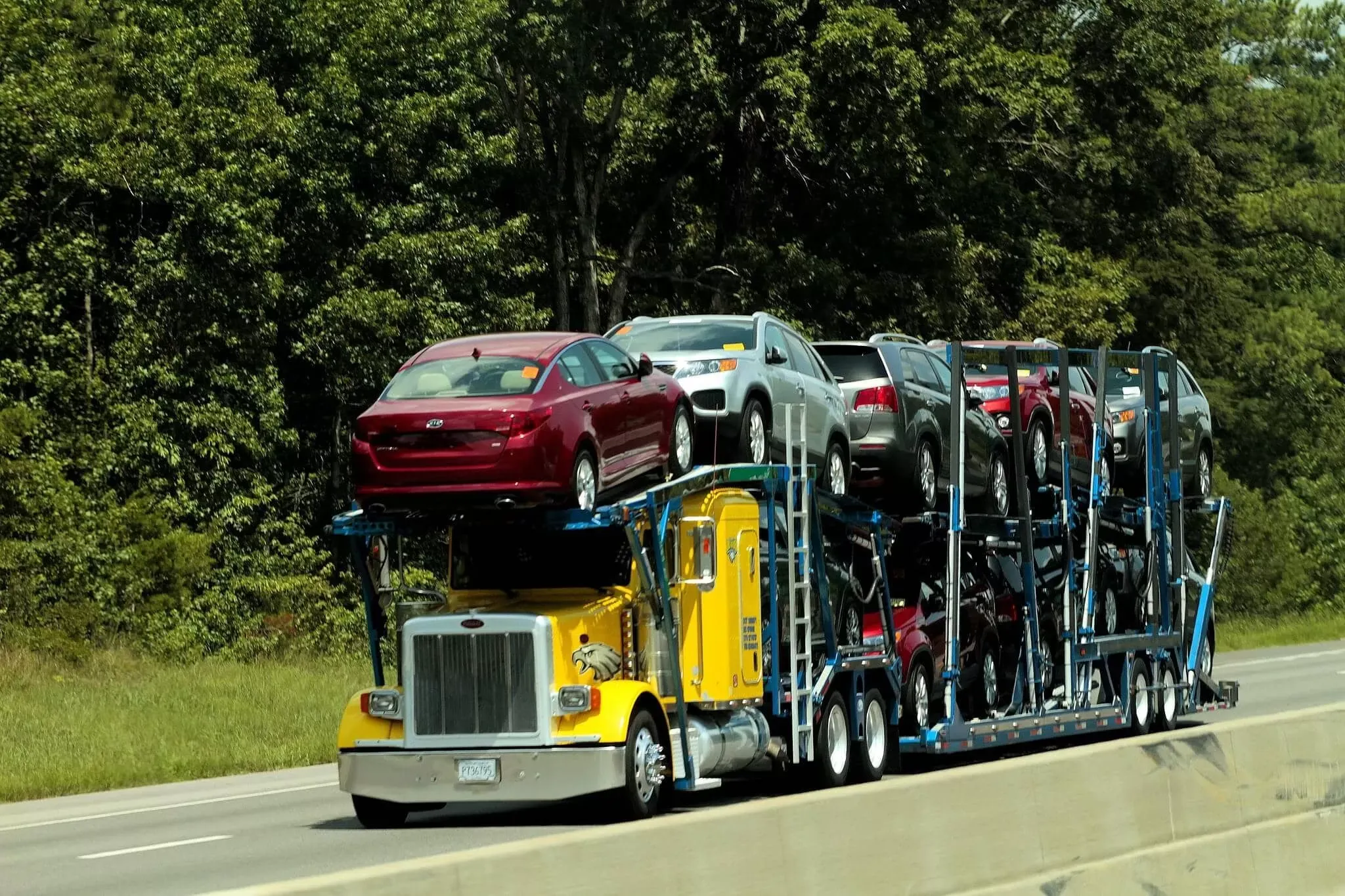Open carrier on an interstate lane